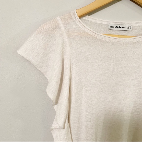 SOLD Zara Ruffled Knit Top - Picture 6 of 8